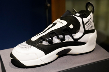 white Nike Air Swoopes signed by WNBA basketbal player Sheryl Swoopes.
