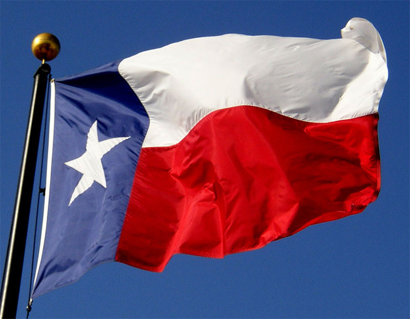 Texas's Lone Star state flag
