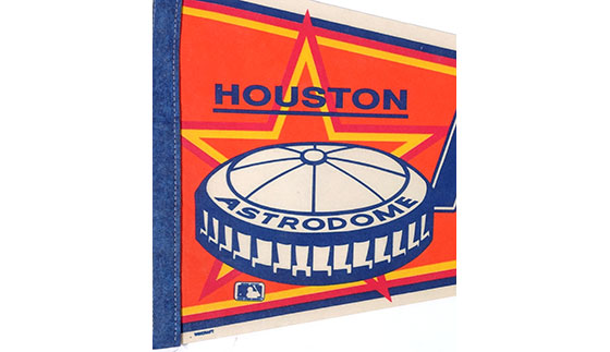 MLB Houston Astros Vintage Circa 1960's Astrodome Team Logo Baseball Pennant