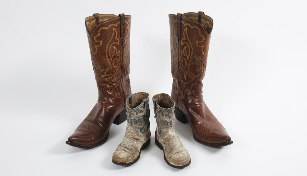 Boots owned by Kathy Lucchese 1970s Bullock Texas State History Museum