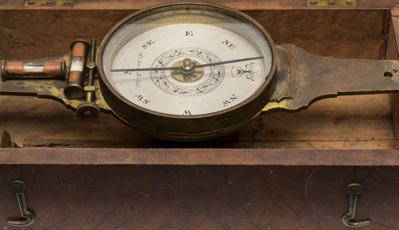 MHS Collections Online: Surveyor's compass