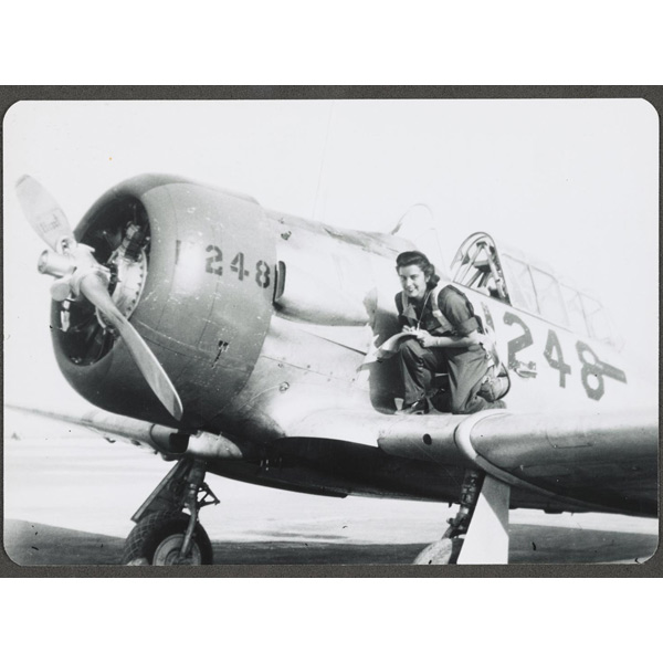A WASP Kneeling on a T-6 Wing. During training the women sometimes faced discrimination and harassment from the base, local towns, and military; there were even some accounts of sabotage. The trainees overcame many obstacles, both internal and external, on their way to becoming WASP pilots. Courtesy University of North Texas Portal to Texas History, National WASP WWII Museum