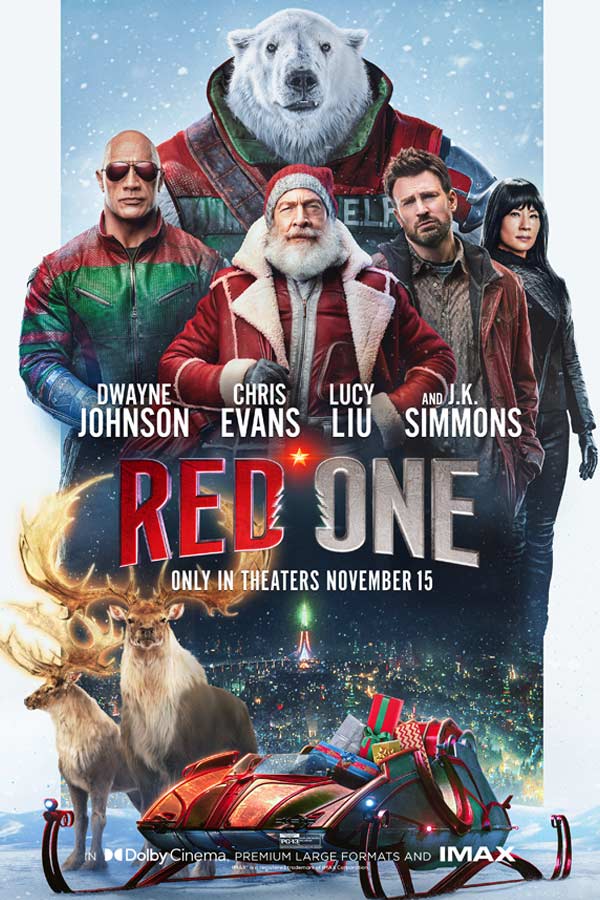 film poster for "Red One" with various characters posing together