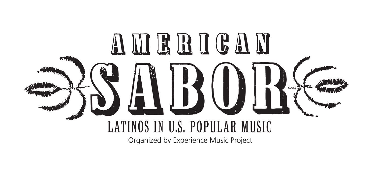 Black and white logo for American Sabor museum exhibit