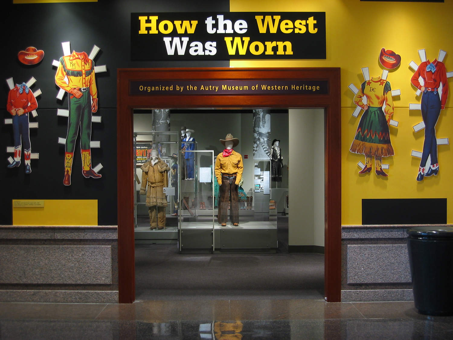 entry hall to museum exhibit on western apparel